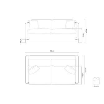 Sofa DREAMS (Extendable)(Triple-seater)